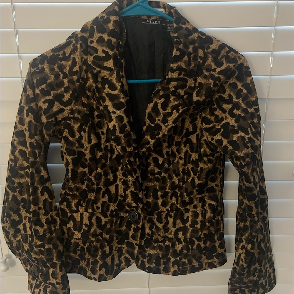 Vix Leopard Patterned Blazer